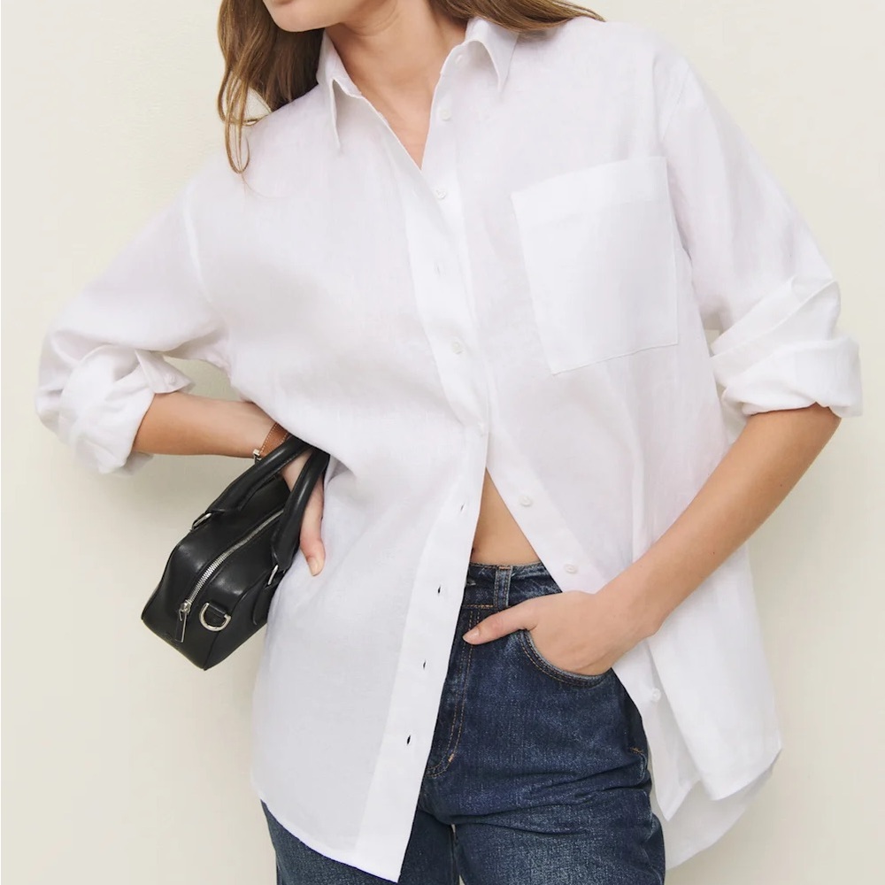 Reformation Eli Oversized Linen Shirt